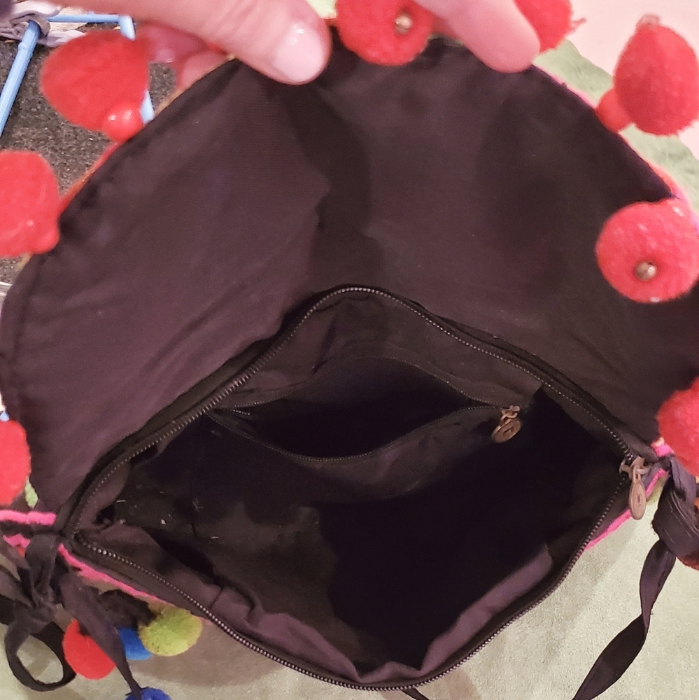 Crossbody Boho Multi Flowered/Colored Bag - image 3